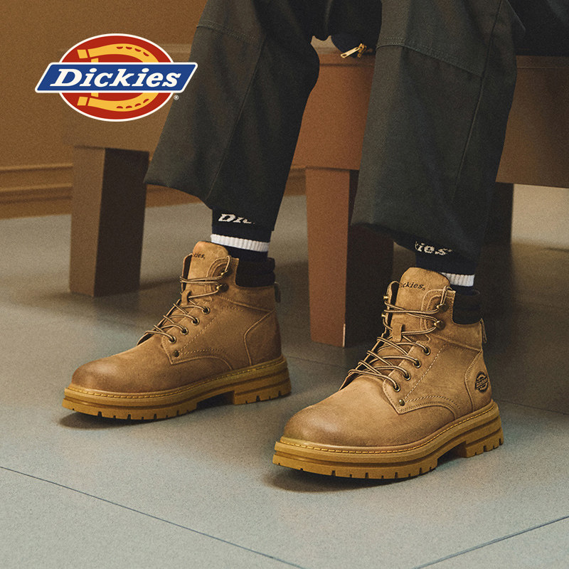 Ботинки Dickies Martin; мужская обувь; новинка 2025 года; осенне-зимние ботинки; мужские уличные ботинки с инструментами; пара бархатных походных ботинок