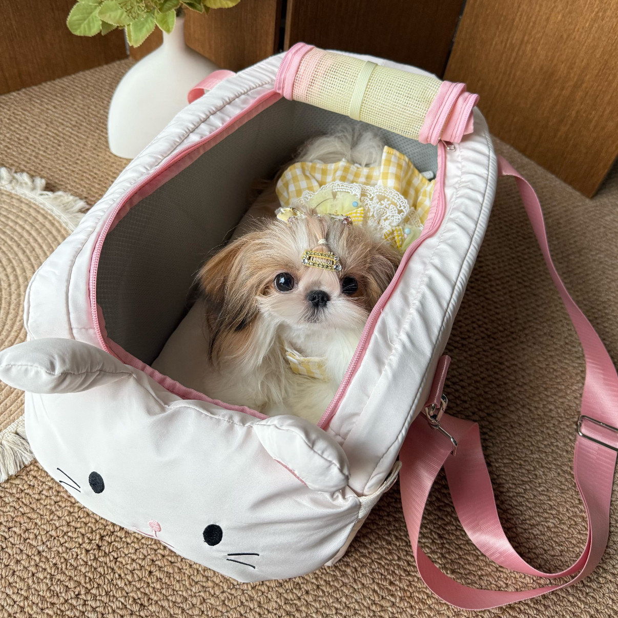 Автомобильный коврик для домашних животных Fluffybaby, питомник кошачьих туалетов, портативная сумка для прогулок, универсальное сиденье для домашних животных с центральным управлением для маленьких собак