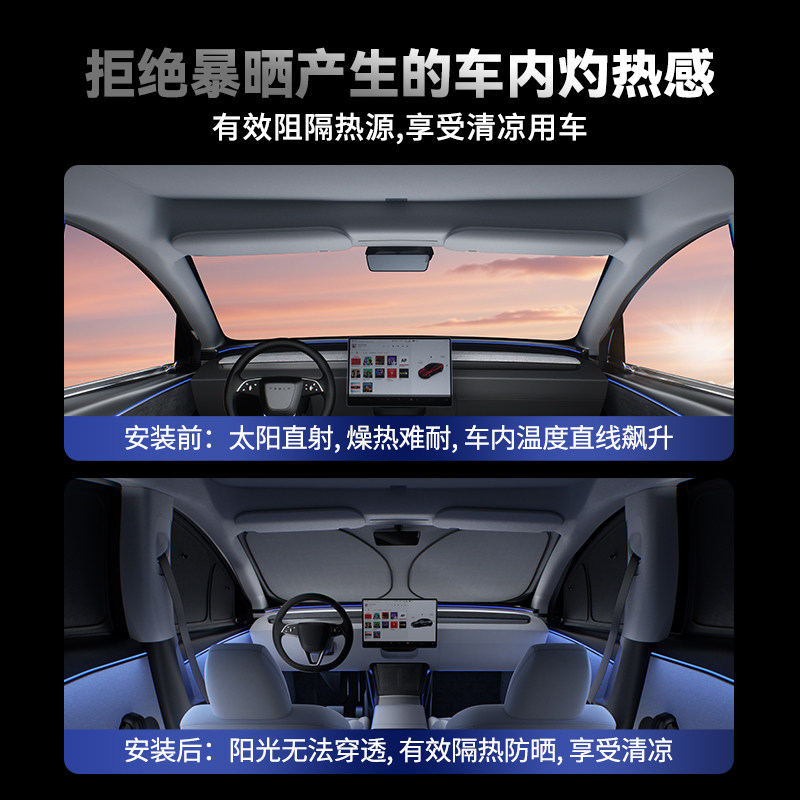 BJBT подходит для Tesla modely new camping, полностью закрывает окна автомобиля, защищает от солнца переднее боковое стекло 3tesla