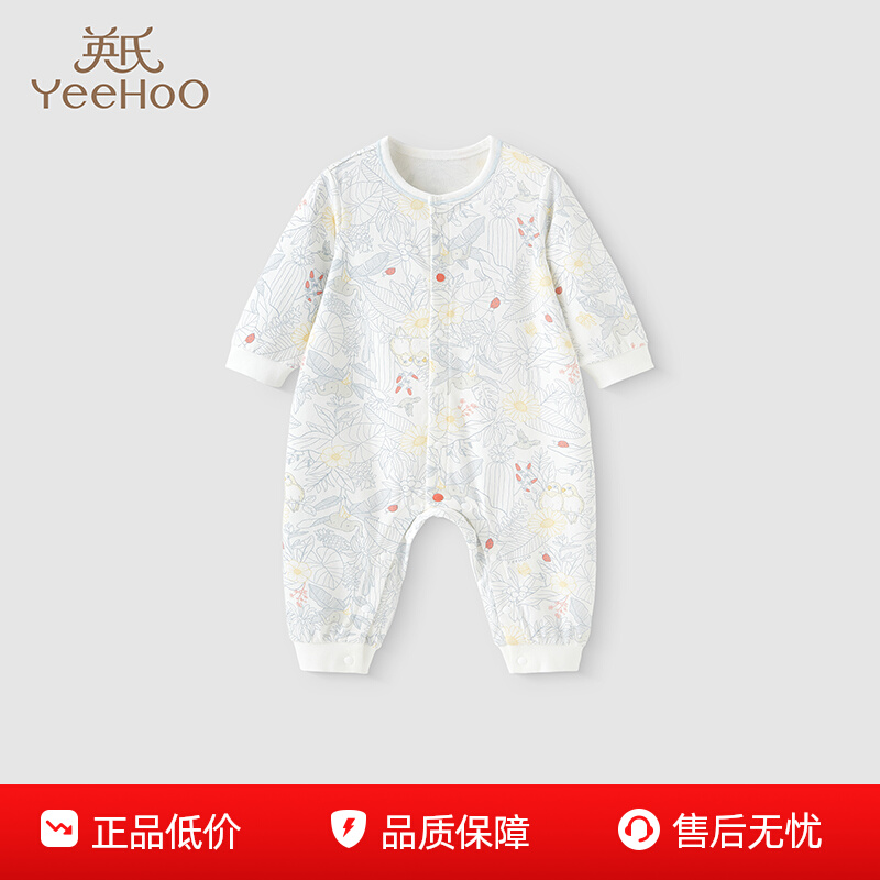 Детская одежда Ying's, осенний комбинезон для новорожденных, цельный комбинезон для новорожденных, осенне-зимний комбинезон из чистого хлопка monk