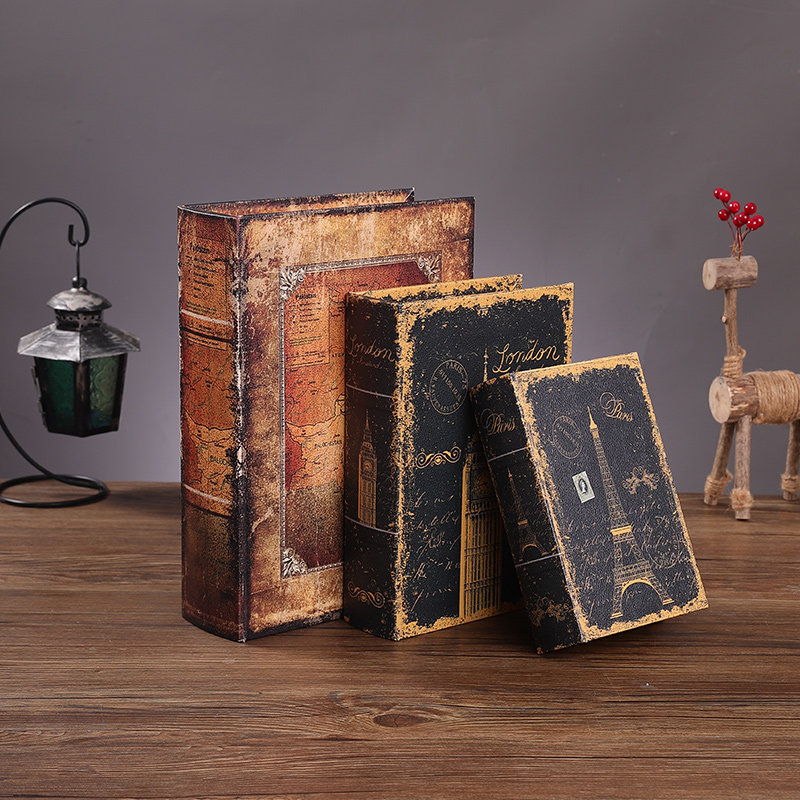 Ретро-украшение в европейском стиле, имитация книги, украшение книги, коллекция кожаных поддельных книг, коробка для мобильного телефона, реквизит для фотосъемки, модель книги
