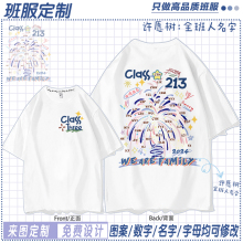 Customized T-shirt and short sleeved pure cotton graduation class uniform for primary, secondary, and high school students