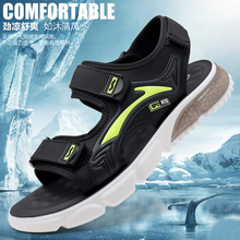 Internet celebrity brand co branded sandals for men's summer 2024, new anti slip youth men's beach shoes, student shock-absorbing soft soles