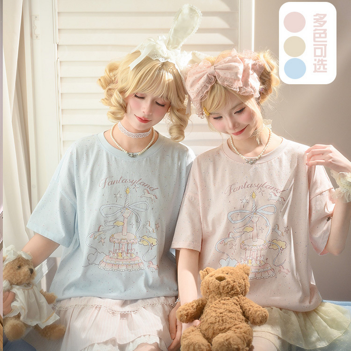 Forest girl tribe soft girl style round neck short sleeved T-shirt for women 2026 new color polka dot design sense loose top summer