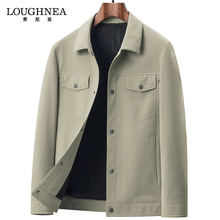 LOUGHNEA High end Multi Pocket Workwear Jacket for Men's Spring and Autumn New Casual Middle Youth Trendy Flip Collar Coat