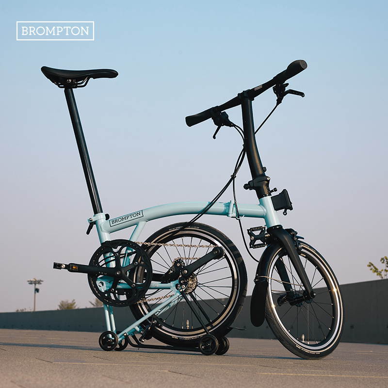 4-скоростной складной велосипед BROMPTON cloth C Line Turkey Green с ручкой M /S