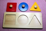 Геометрические панно Монтессори, полный набор круглых панно с графической инкрустацией, учимся распознавать формы, трехцветное деревянное начальное образование