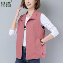 Thin vest for women's 2023 spring and autumn clothing, new oversized casual camisole vest for middle-aged mothers wearing pure cotton vest