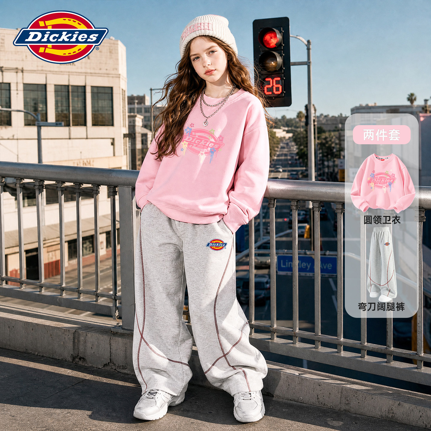 Весенне-осенние костюмы для девочек Dickies, детская одежда в западном стиле, новые свитера для девочек 2026 года, очень красивая детская осенняя одежда