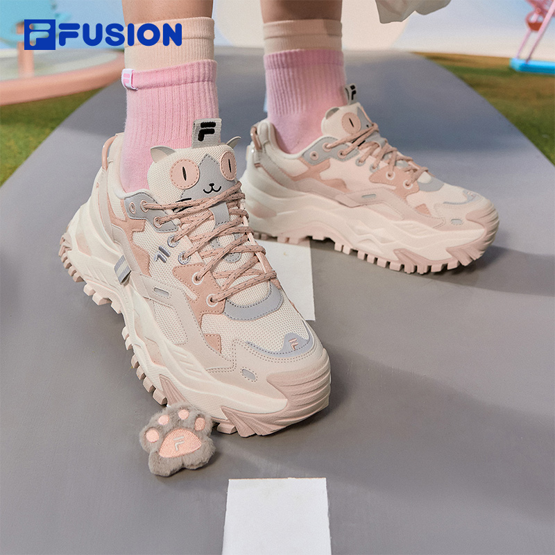 Твердые КОНФЕТЫ丨FILA FUSION Fila tide бренда Zhao Lusi с такой же обувью для папы на толстой подошве, новая женская обувь, повседневная спортивная обувь