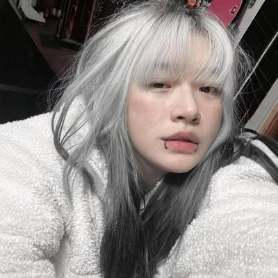 taobao agent 「迷雾之夜」银黑渐变地雷系lolita哥特魔女亚文化齐刘海长卷假发