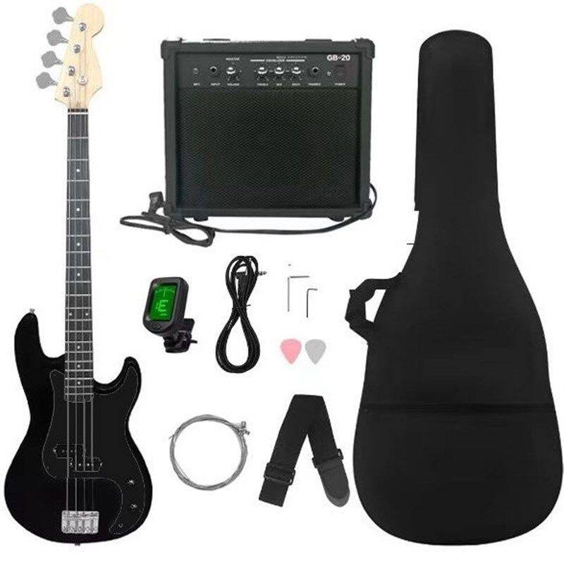 Четырехструнный электрический бас-набор electric BASS для детей и взрослых начинающих P bass прямые продажи с фабрики, бас-гитара