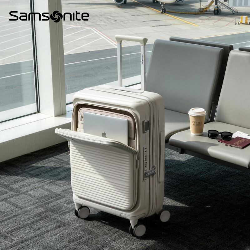 【Экспресс-доставка SF на Весенний фестиваль】 Двухдверный чемодан Samsonite PARALUX на передней тележке, Посадочный чемодан KT2
