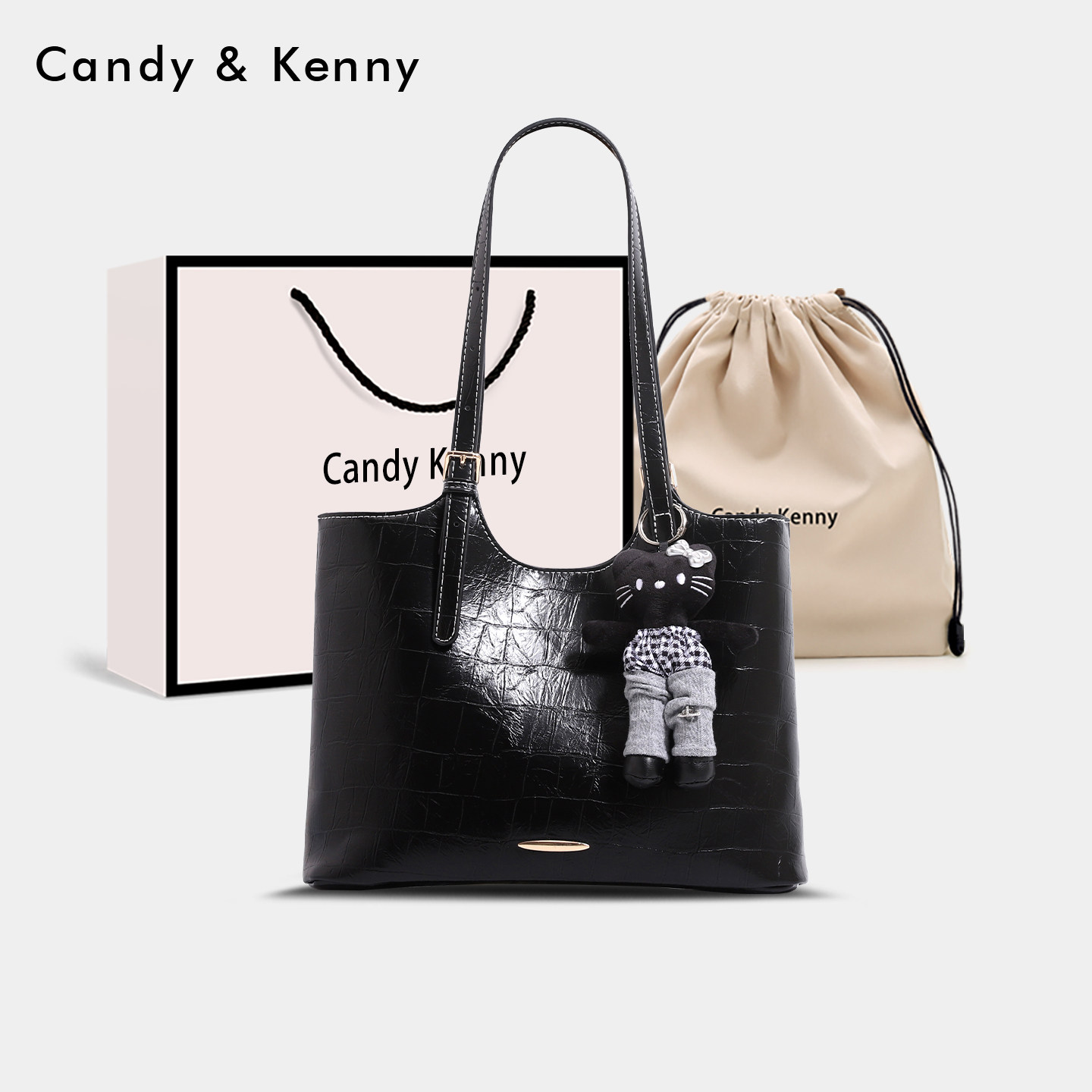 Официальный сайт Candy&Kenny, высококачественная простая женская сумка-тоут, новинка 2026 года, осенне-зимняя сумка через плечо большой емкости