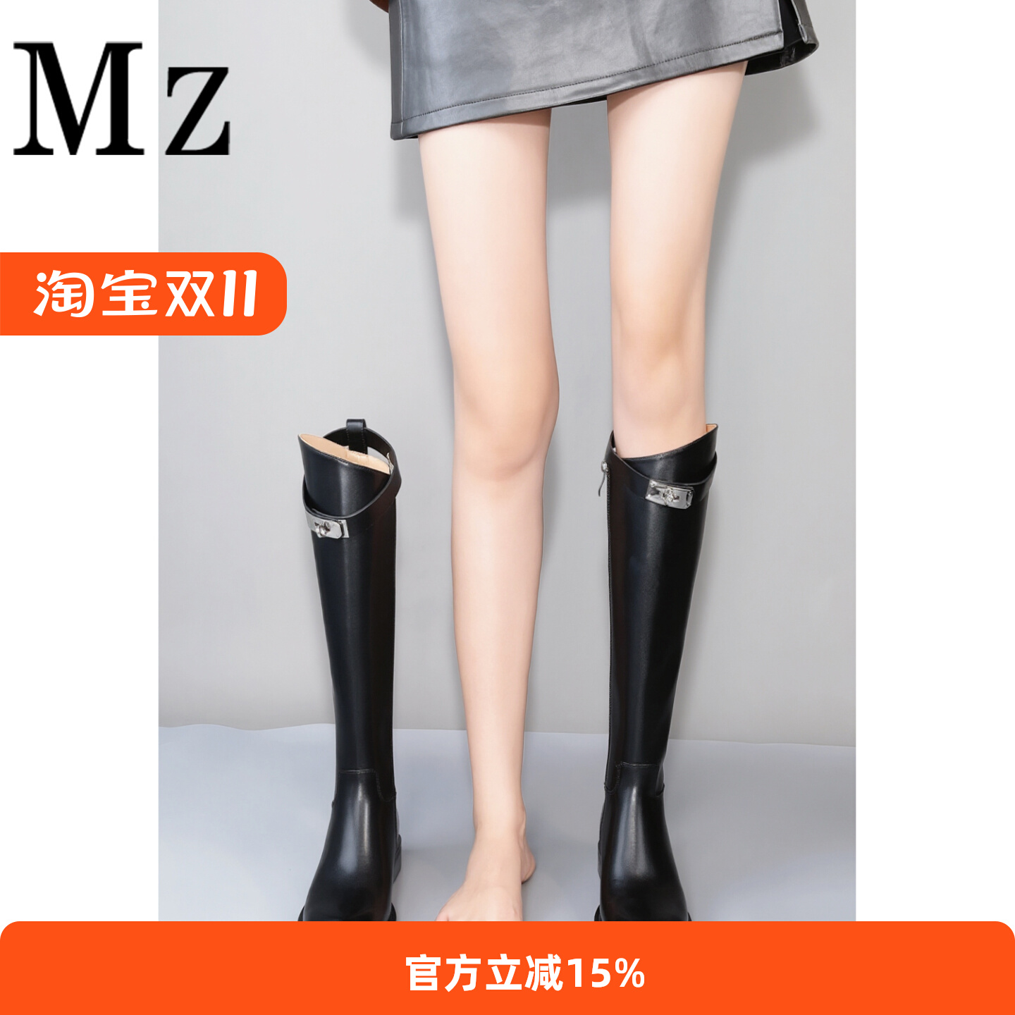 【Товары класса люкс】Сапоги выше колена с пряжкой Kelly/из двухслойной воловьей кожи/на высоком каблуке; женские осенне-зимние рыцарские сапоги с замком в новом стиле.