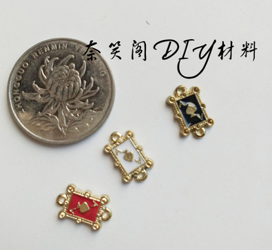 taobao agent 扑克牌滴油爱丽丝风滴油DIY手工饰品合金吊坠挂件满包邮