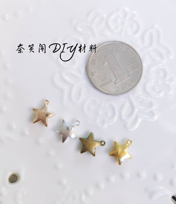 taobao agent KC金10MM小星星DIY材料lolita手工材料实心合金小星星满包邮