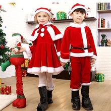 Kids Child Christmas Cosplay Santa Claus Costume Baby X-Mas