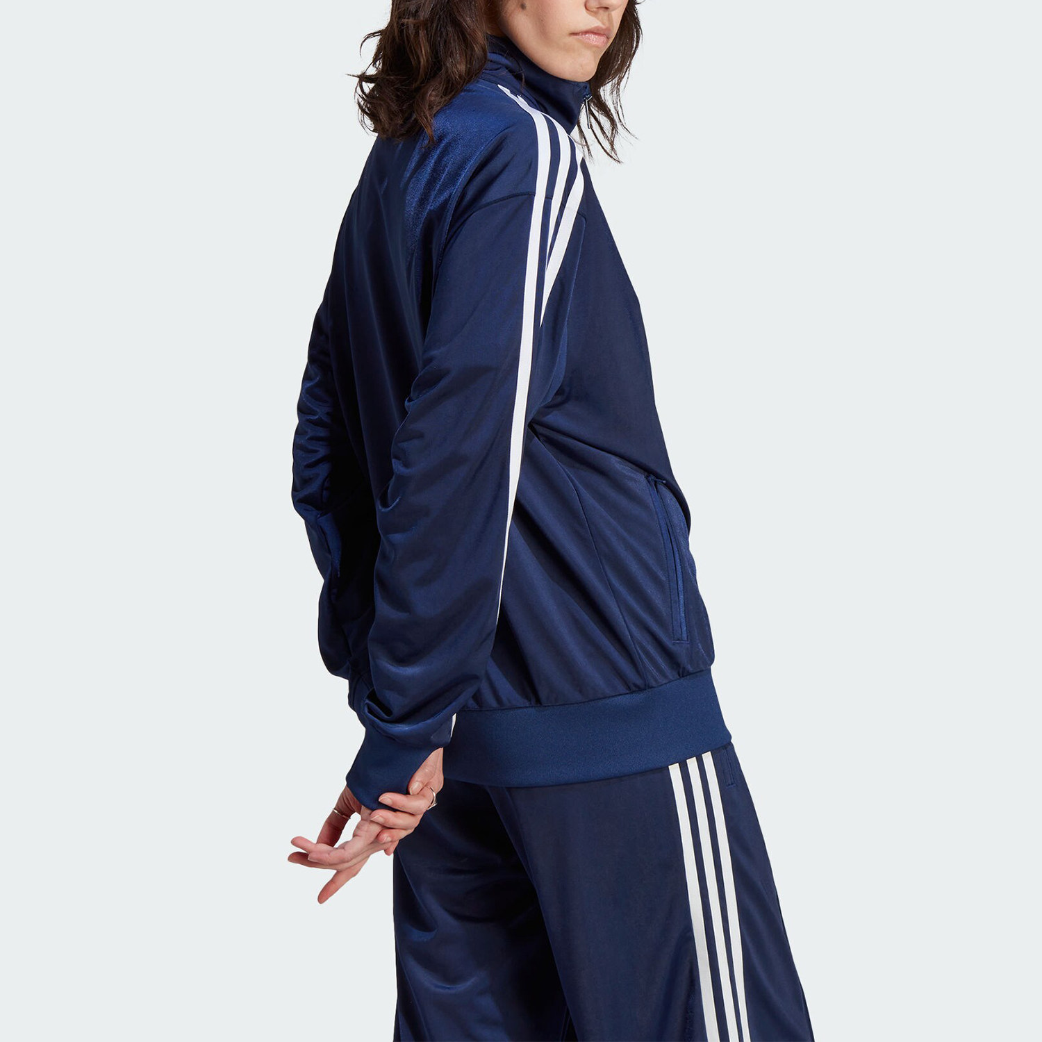 Adidas/Женская спортивная свободная куртка в стиле ретро с воротником-стойкой из натуральной кожи Adidas IL3816