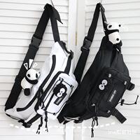 Korean style ins style versatile workwear waist bag unisex functional crossbody bag skateboard bag cycling sports waist bag trendy