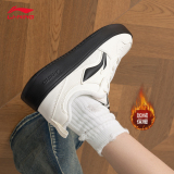 Женские кроссовки Li Ning; коллекция 2026 года; новинка зимы; женская обувь; классическая плюс бархатная теплая спортивная повседневная обувь; белые туфли