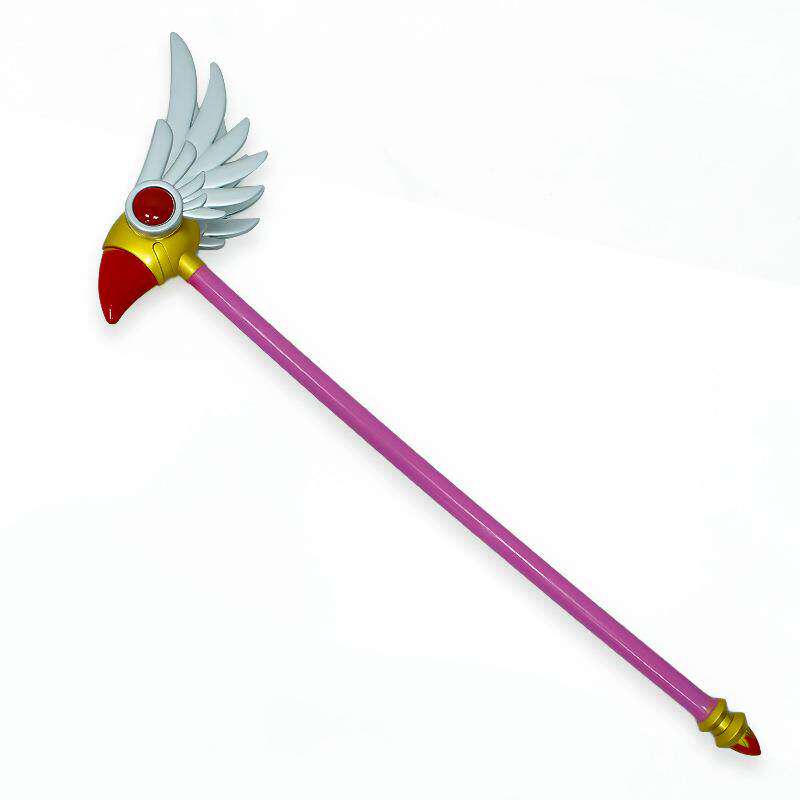 Cardcaptor Sakura Magic Wand Weapon 95cm PU Angel Bird Head Magic Wand Model Birthday Gift Comic Convention