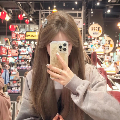 taobao agent 假发全头套女整顶中分长直发JK夏天灰棕色女万用cos浪洛丽塔女团