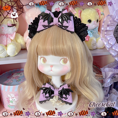 taobao agent 【芝士猫手作】万圣节女仆暗黑ap holy小恶魔lolita小物头饰发箍