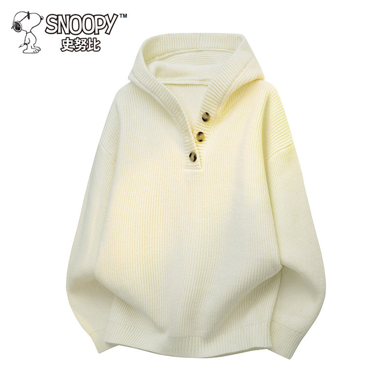 Snoopy/Американский модный брендовый свитер Snoopy, мужская осенне-зимняя свободная повседневная куртка с капюшоном в стиле ретро