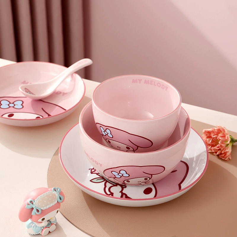 Набор посуды Sanrio для дома, элитная посуда, симпатичное сочетание керамики, подарки на новоселье, дорогая посуда