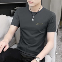 More than 20 colors of men's clothing, buy one get one free, high-end men's short sleeved t-shirt, ice silk round neck, half sleeved men's