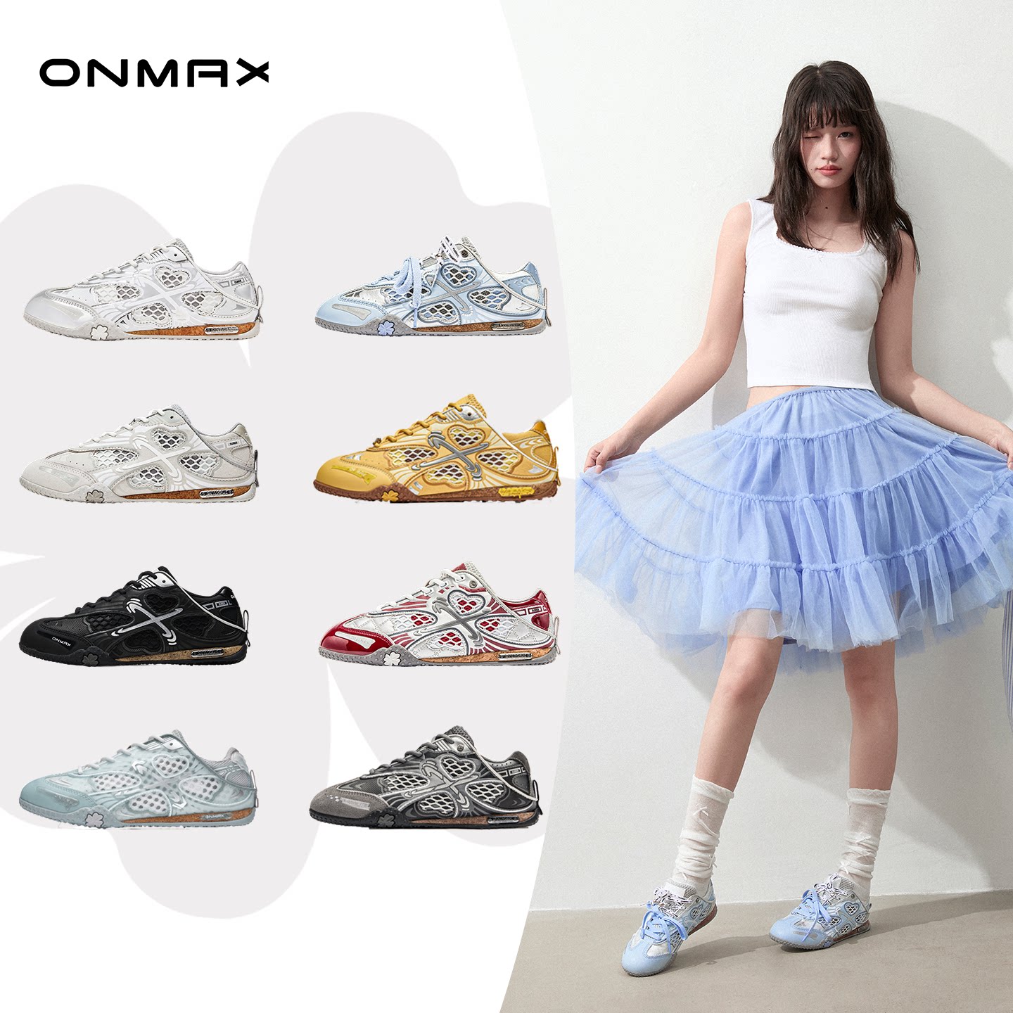 Новинка Qi Wei's same onmax early autumn hot в стиле четырехлистного клевера с полым дном...