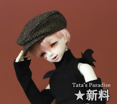taobao agent 6分4分3分BJDSD花生娃衣配件 复古呢料娃用 贝雷帽/压发帽/鸭舌帽
