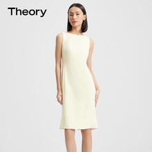 [Classic Continuation] Theory Women's Triacetate Blended Boat Neck Slim Fit Dress L0109606