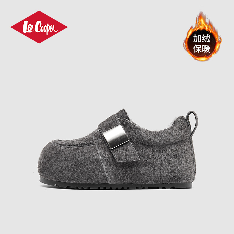 Lee Cooper/ женские ботинки Birkenstocks на толстой подошве; коллекция 2025 года; сезон осень-зима; новый стиль; маленькая детская обувь с увеличенной внутренней поверхностью; кожаные ботинки Birkenstocks