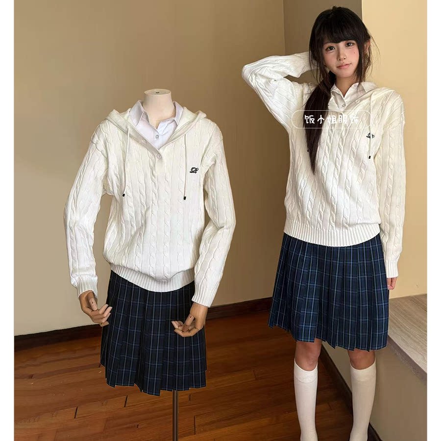 JK uniform twist пуловер, свитер, куртка ранняя осень, японская ленивая блузка, осенне-зимний школьный свитер с капюшоном и длинными рукавами