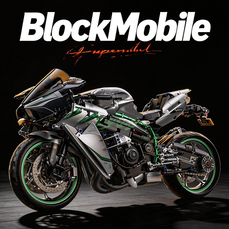 Le Kawasaki Мотоцикл Строительные блоки Сложная взрослая гоночная сборка Игрушечная механическая группа BMW Модель мотоцикла Boy