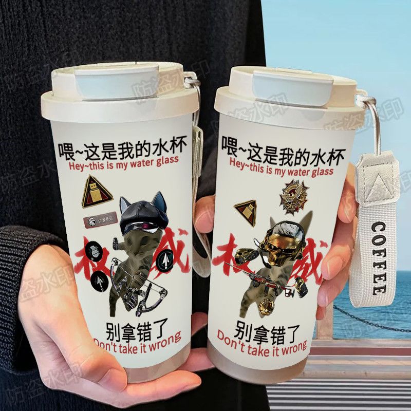 Delta Cat funny coffee cup двойная чашка-термос с соломинкой для питья i316-высококачественная чашка-термос для мальчиков-автомобилистов