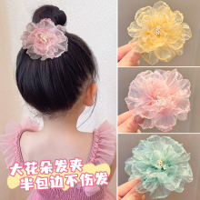 Forest style children's flower hair clip super fairy beautiful little girl top clip summer girl clip head flower hair accessory baby hair clip