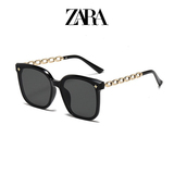Солнцезащитные очки ZARA в женской оправе, высококачественные солнцезащитные очки с металлической цепочкой, солнцезащитный крем для похудения, анти-ультрафиолет, новинка 2026
