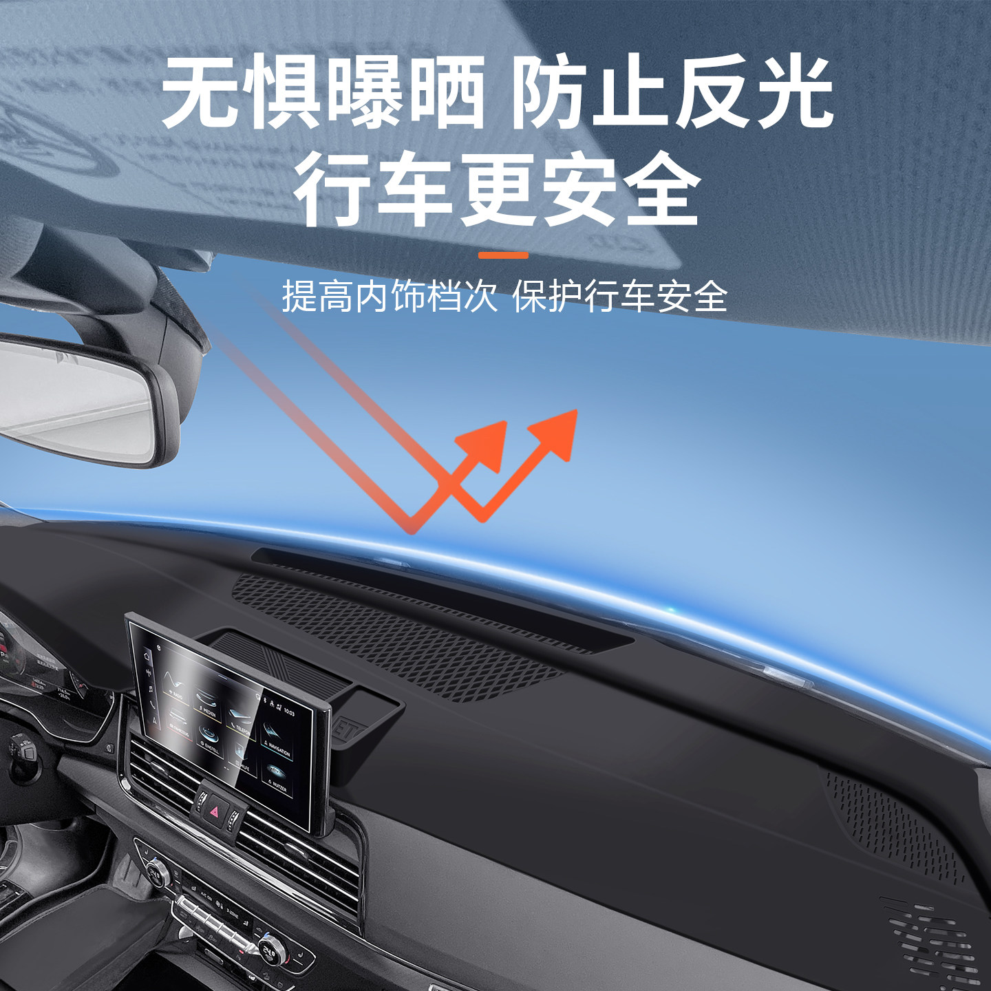 Подходит для Audi q5l силиконовый многофункциональный светонепроницаемый коврик для приборной панели, нескользящий коврик, коврик для центральной консоли, практичные аксессуары и расходные материалы