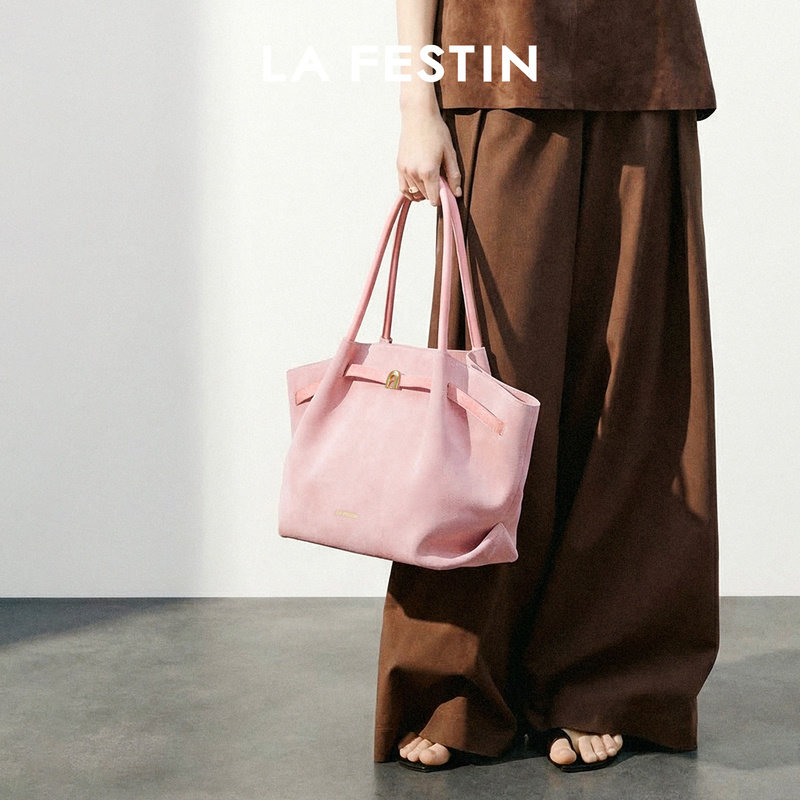 Замшевая сумка Lafestine lazy bag, новинка 2026 года, женская сумка-корзина для овощей подмышками, большая вместительная сумка-тоут