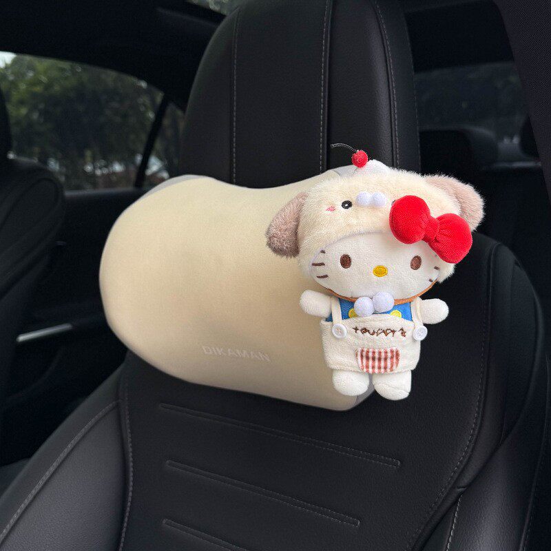 KT cat милая кукла автомобильный подголовник подушка для шеи поясничная поддержка котенок плечевой чехол украшение автокресла tesla