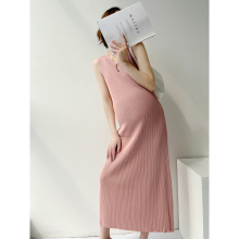 V-neck 2022 Spring Korean Edition Ice Silk Tank Skirt