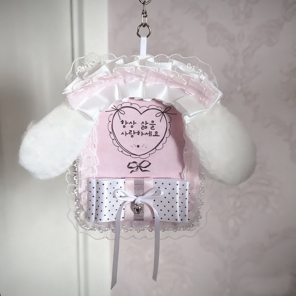 Original DIY handmade lace trim angel wings bow Guka mini card Polaroid photo card holder