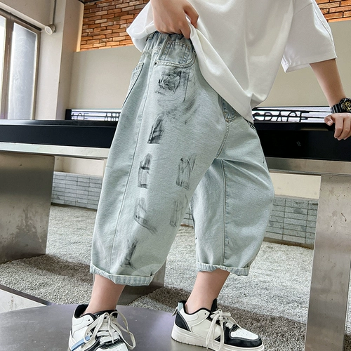 Джинсовая юбка для мальчиков, шорты, штаны, детская летняя одежда