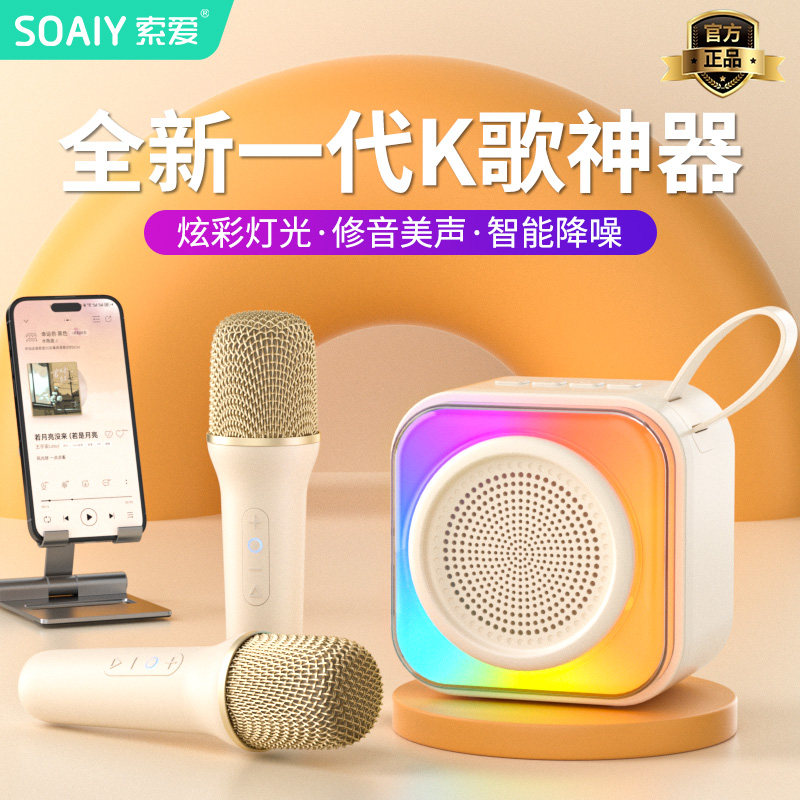 SOAIY SK22 микрофон аудио встроенный микрофон беспроводной динамик для караоке детский семейный KTV