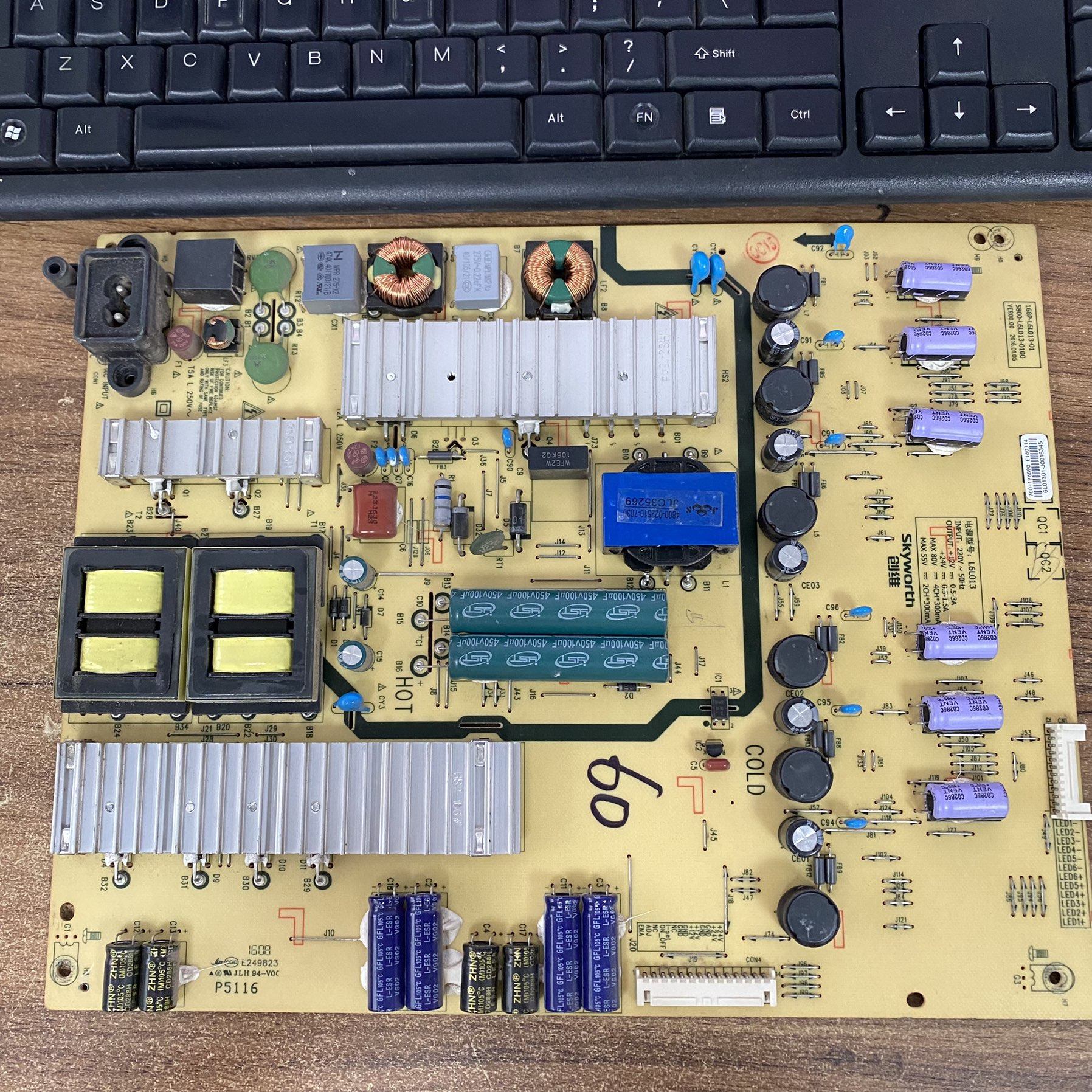 Плата питания Skyworth 60V8E/G6/N2 65E6200 168P-L6L013-01 5800-L6L013-0100