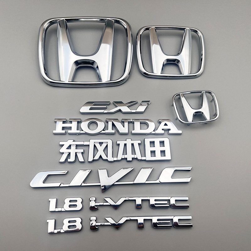 Подходит для автомобиля Honda Civic восьмого поколения с логотипом 1.8 VTEC, боковым логотипом спереди и сзади, логотипом автомобиля на заднем багажнике, наклейкой с английскими буквами, логотипом