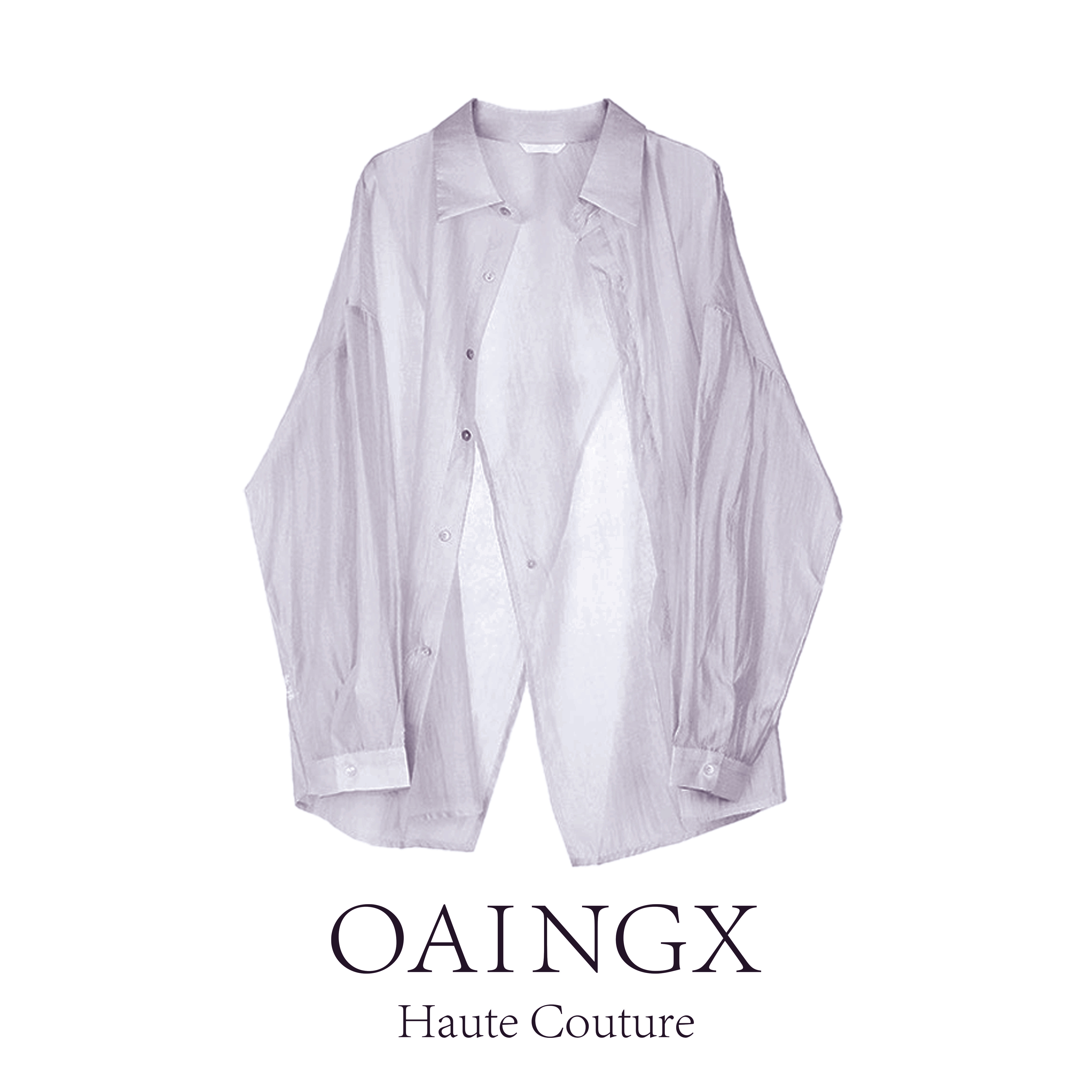 OAINGX 26 Summer Loose Ice Silk Sun Protection Shirt Women's Elegant High-End Niche Thin Shirt Top